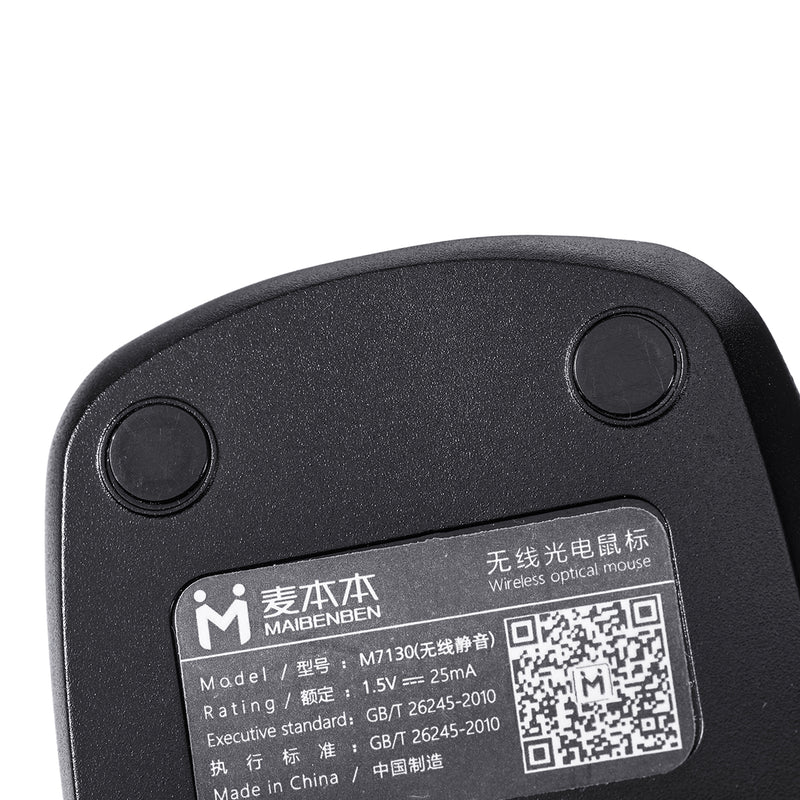 Maibenben 1200DPI 2.4G Wireless Gaming Mouse 3 Buttons Mute Mice For Office Worker Gamer