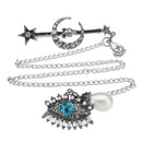 Brooch Alloy Scarf Clip Pin Women Jewelry Allah Evil Eye Islam 43.5 cm