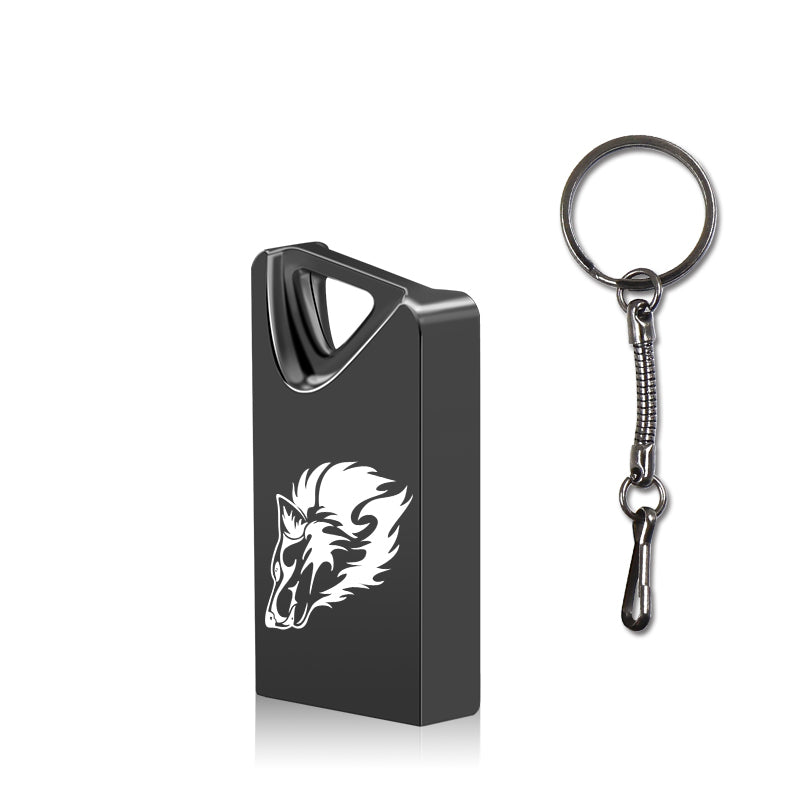 Wolf USB Flash Drive Metal Super Mini USB2.0 32G 64G USB2.0 Portable Pen drive Flash Memory USB Stick with Key Chain
