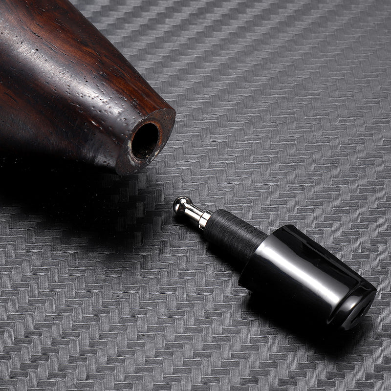 Ebony Wooden Smoking Water Pipe Men High-ended Pipe 10cm