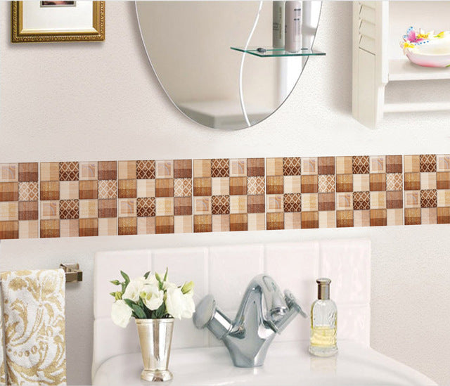 Creative Tile Paste Kitchen Bathroom Floor Art Wall Sticker