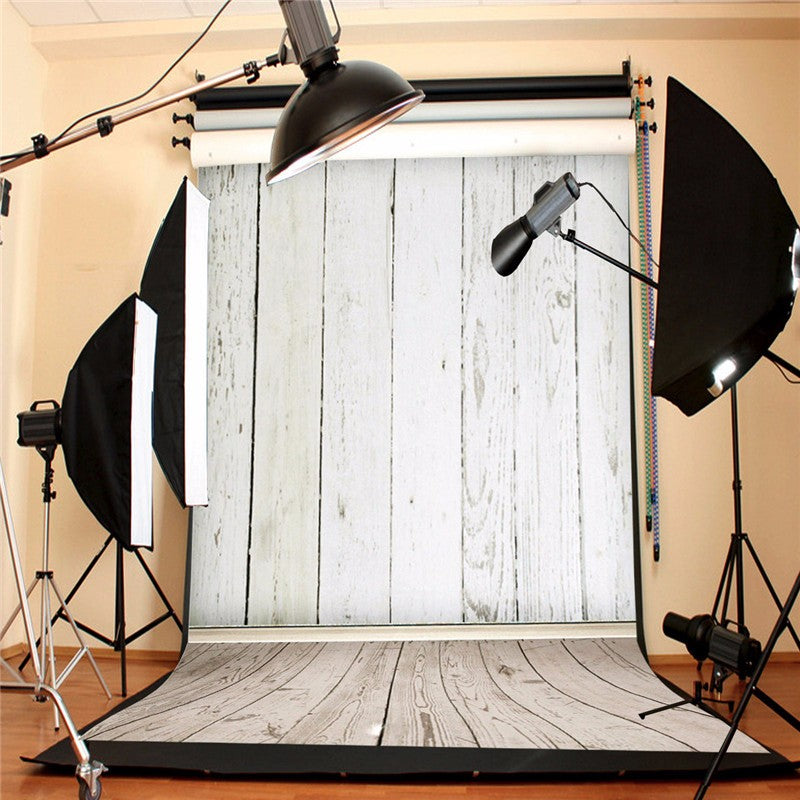 White Wooden Wall Floor Photography Background Backdrop Photo Studio Decorations