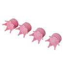 4 Pcs Pink Crown Style Car Tire Air Valve Stems Cover Caps Durable Wheel Rims