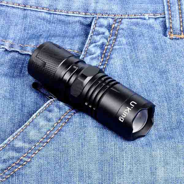 U King ZQ-CJT09 T6 1000LM Zoomable Outdooors Mini LED Flashlight