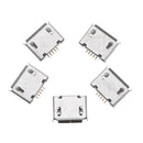 5PCS Micro USB Type AB Female 180 DIP 5Pin Socket Soldering Jack Connector SMT