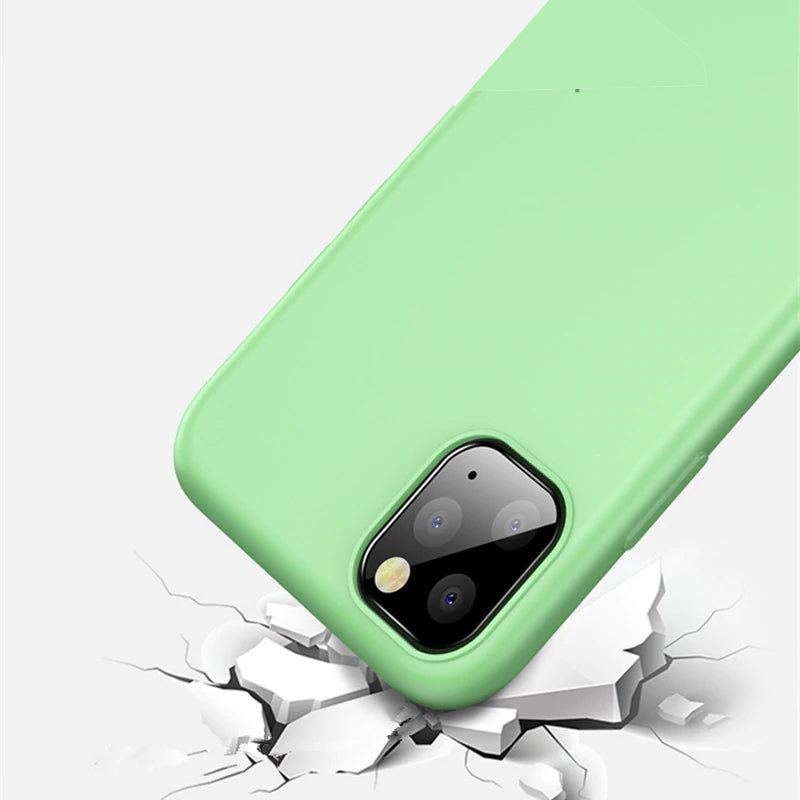 Bakeey Smooth Shockproof Soft Liquid Silicone Rubber Back Cover Protective Case for iPhone 11 Series