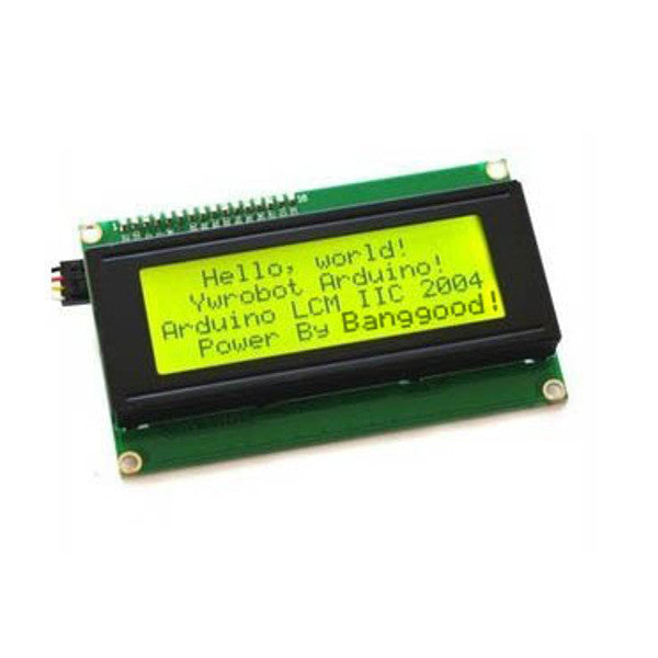 IIC / I2C 2004 204 20 x 4 Character LCD Display Module Yellow Green