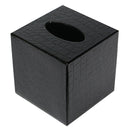 Square PU Leather Tissue Box Paper Holder Case Cover for Home Office Hotel