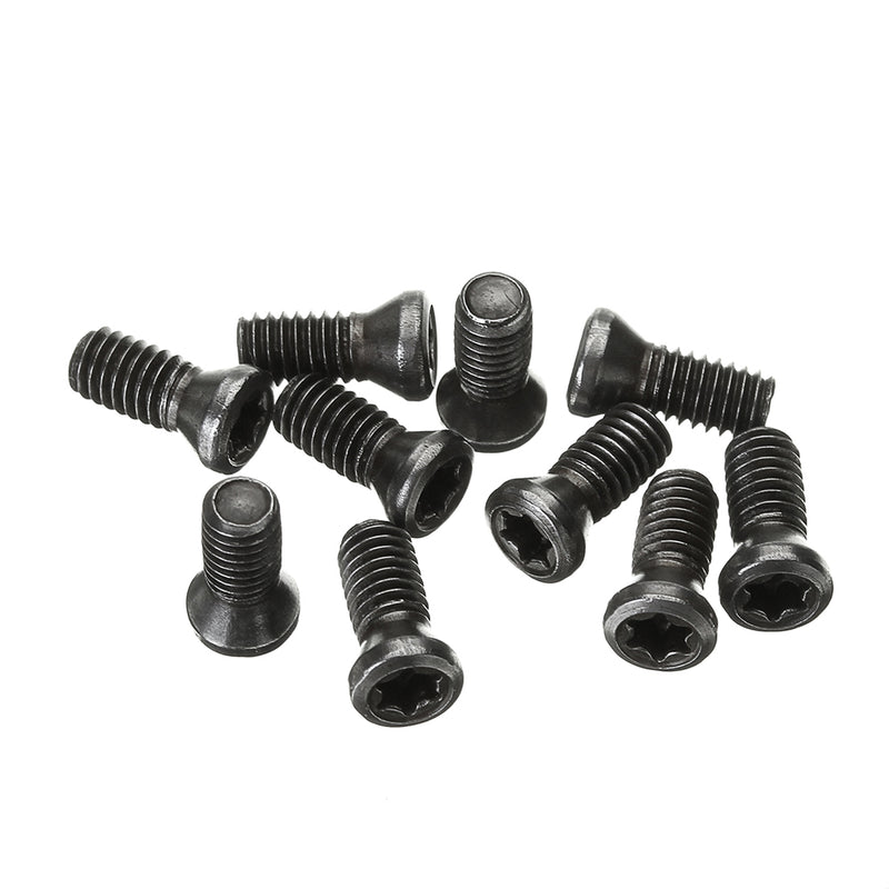 Suleve M4TT1 10Pcs M4 Tungsten Button Head Torx Screw for Carbide Inserts CNC Lathe Tool 8/10mm