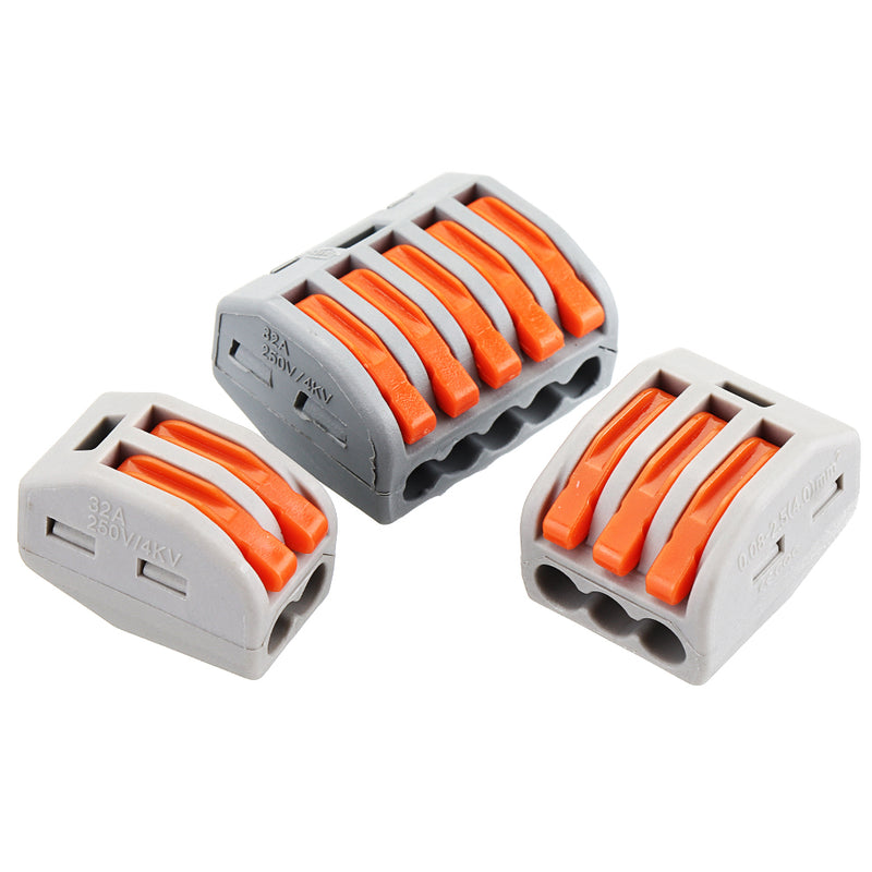 30Pcs Quick Connector PCT212/213/215 2P 3P 5P Universal Terminal Block