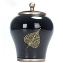 Luxurious Gradient Glaze Ceramic Funeral Pet Cremation Urn Memorial Container for Ashes Storage tank