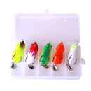 FO020 5Pcs/Set 6CM 13G Frog Lure Fishing Lure Artificial Soft Bait Snakehead Bait with Hook