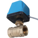 DN25 Electric Motorized 2 Way 3-Wire Ball Valve Brass AC220V 1.6Mpa for Water