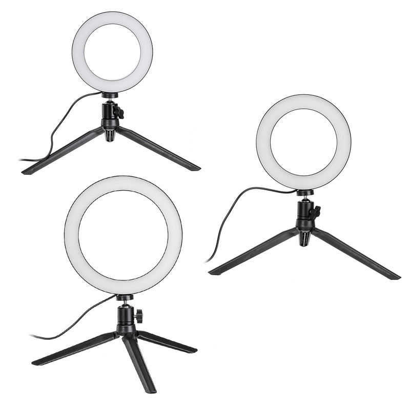 bluetooth Tripod Selfie Stick With LED Ring Fill Light with Stand Lighting Kit for Phone Camera