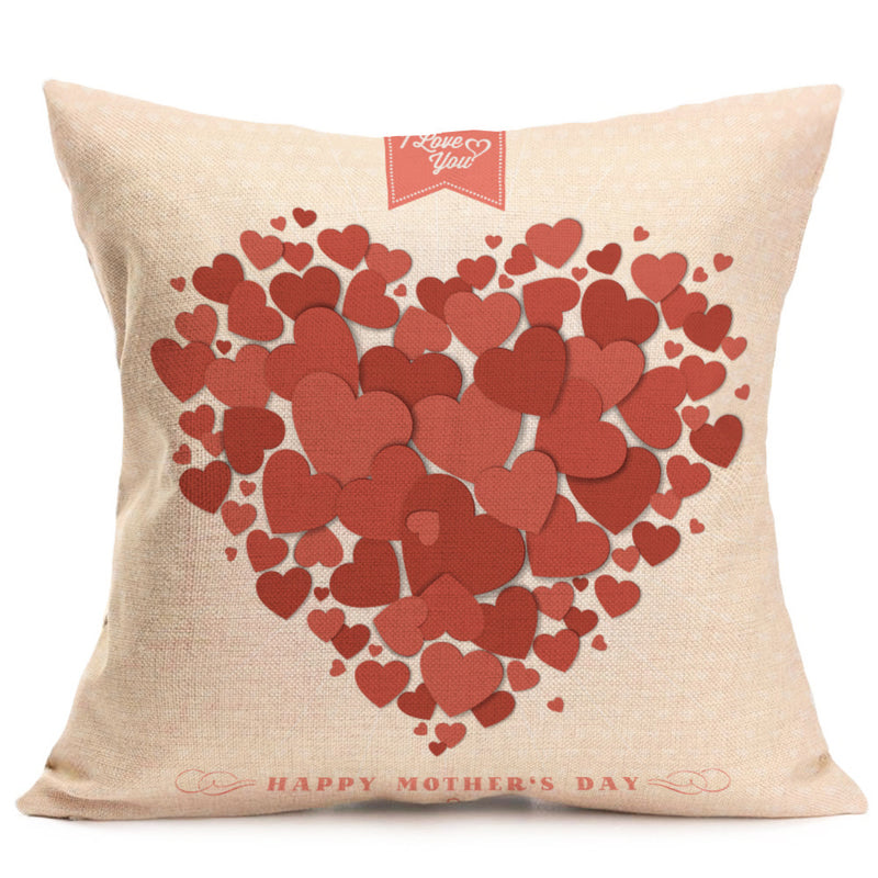 Honana WX-P3 43x43cm Mother's Day Gift Flower Cotton Linen Pillow Case Cushion Cover Home Car Decor