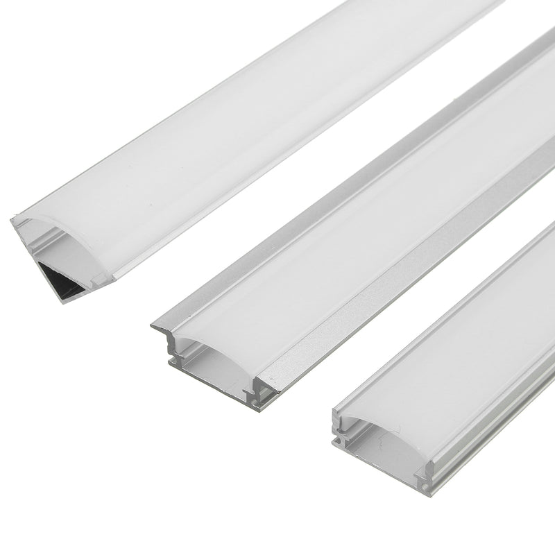 LUSTREON 45CM U/V/YW Style Aluminum Channel Holder For LED Rigid Strip Light Bar Cabinet Lamp