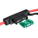 Inline Blade Car Fuse Holder Weatherproof 8AWG Wire with Max 30A AMP Green Fuse