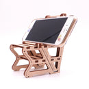 Self Assembly Wooden Chair Birch Phone Shelf Holder Model Gift Children Science Model Building Kits