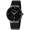 SANDA P210 Men Watch Fashion Simple Dial Stainless Steel Strap Male Quartz Wrist Watch
