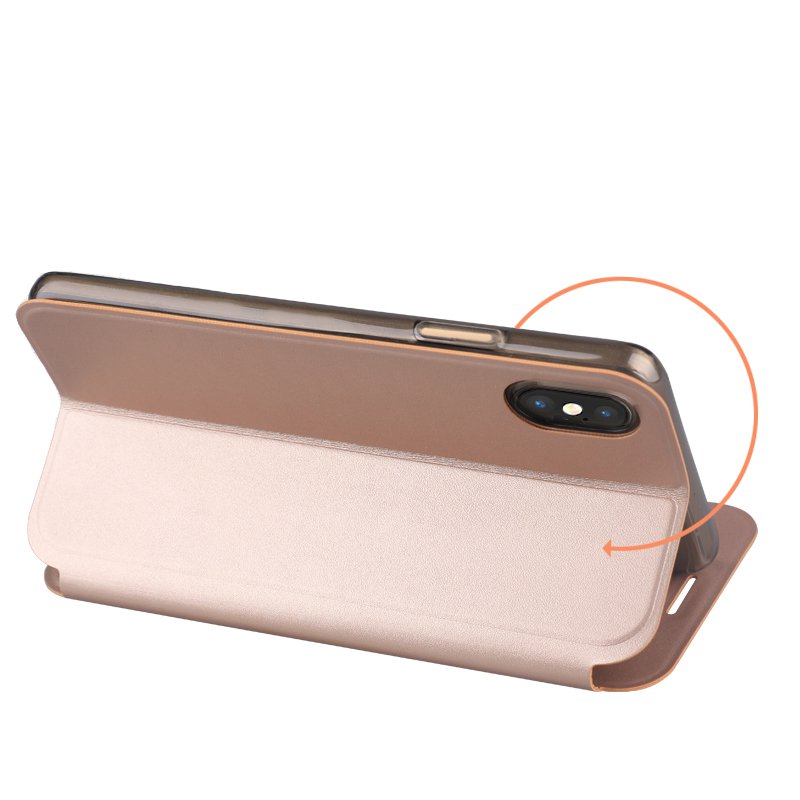 MOFi Anti Knock Kickstand Flip PU Leather Case For iPhone X