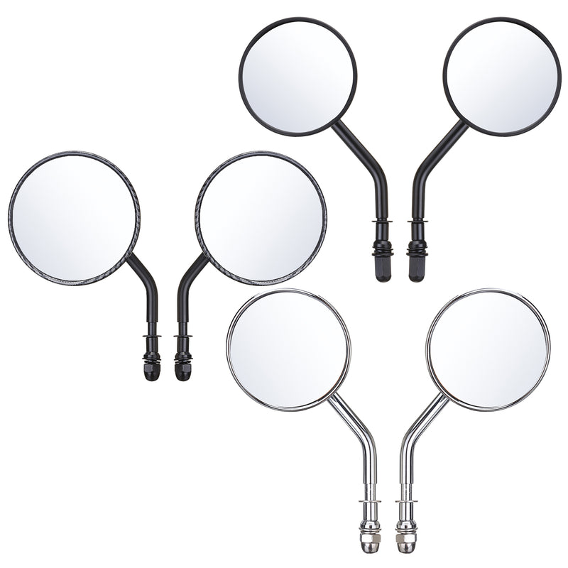 Diameter 85mm Retro Round Rearview Motorcycle Mirrors Long/Short Handle For Harley Davidson