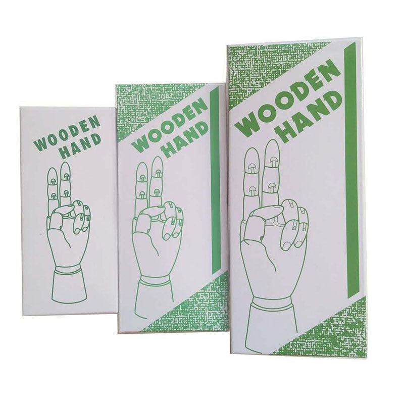 Xinbowen 1088 10 inch/12 inch Wooden Left/Right Hand Model Jointed Wood Carving Sculpture Mannequin Hand for Drawing Sketch Decoration