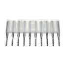 Drillpro DB-M10 10pcs 3.175x2mm Carbide End Mill Engraving Bits for CNC PCB Machinery Rotary Burrs