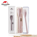 Naturehike Kids Environmental Wheat Stalks Picnic Set Flatware Camping Spoon Travel Chopsticks Fork