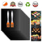 12Pcs BBQ Grill Mat Miracle Non Stick Barbecue Teflon Fiber Reusable BBQ Mat with 2 Brush