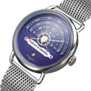 TOMORO TMR1019 Unique Design Men Wrist Watch Stainless Steel Strap Calendar Quartz Watch