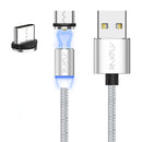 RAXFLY Type C LED Magnetic Braided Charging Phone Cable 1m For Oneplus5t Xiaomi 6 Mi A1 Huawei Mate 10 Pro S9+
