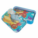 60pcs DIY Puzzle Elephant Pilot Plane Cartoon Jigsaw With Tin Box Kids Children Educational Gift Toy
