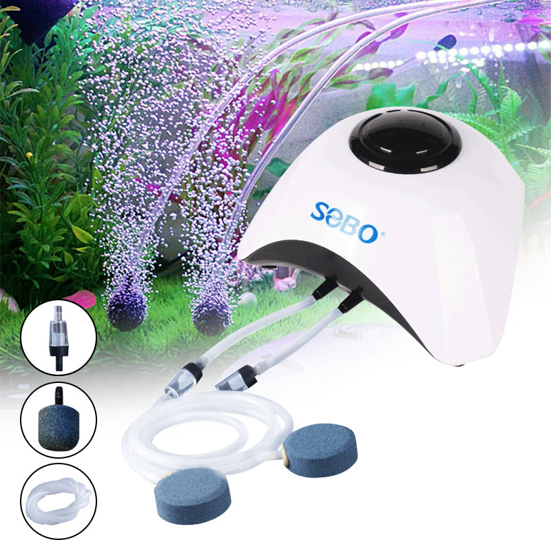 Silent 5W/10W AC Electric Oxygen Pump Portable Single & Double Hole Fish Tank Aquarium Water Pump