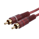 Dual RCA to Dual TS 6.35mm Audio Cable Audio Signal Cable for Mixer Amplifier Speaker Red
