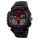 SKMEI 1207 Men Sport Chorongraph 50M Waterproof Luminous Dual Display Digital Watch