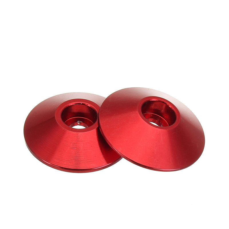 Suleve M3AN10 10Pcs M3 Cap Head Screw Cup Washer Extra Large Gasket Aluminum Alloy Multicolor