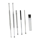 6pcs Stainless Steel Earwax Cleaner Ear Wax Removal Earpick Curette Ear Picker Kit + Plastic Storage Box Case Set