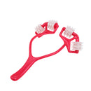 Portable Breast Massager Stick Bust Arm Leg Back Rollers Ball Handheld Trigger Point Massage Tool - Red