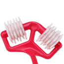 Portable Breast Massager Stick Bust Arm Leg Back Rollers Ball Handheld Trigger Point Massage Tool - Red