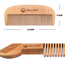 ?BlueZOO 2pcs Natural Pearwood Combs for Hair, Beard, Mustache