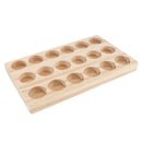 NATURAL WOOD Cosmetic Makeup Perfume Essential Oil Display Storage Organizer Rack Holder Stand for 18 Pieces 15ml Bottles Vials