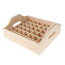 42 Slots Essential Oil Holder Display Wooden Storage Tray Organizer Case Holds 42 Bottles for 20/15/10/5ml