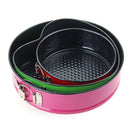 3Pcs Carbon Steel Non-stick Cake Bake Mold Pan Kitchen Bakeware Cooking Mould