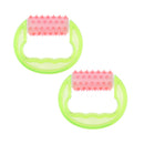 2 Pieces Plastic Manual Full Body Wheel Roller Massager Self Massage Tool Random Color for Relief Fatigue
