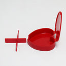 2pcs Red Heart Shaped Pill Organizer Vitamin Case Travel Medicine Storage Jewelry Container with Adjustable Compartment