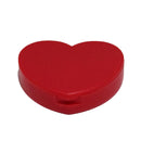 2pcs Red Heart Shaped Pill Organizer Vitamin Case Travel Medicine Storage Jewelry Container with Adjustable Compartment