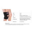 Black Knee Brace Open Patella Stabilizer Support Belt Strap with Spring Bars for for Meniscus Tear Arthritis Joint Pain
