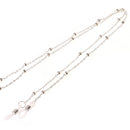 Women's Men's Long Eyeglasses Sunglasses Holder Reading Eye Glasses Neck Cord Chain String Rope Necklace Silver
