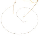 Women's Men's Long Eyeglasses Sunglasses Holder Reading Eye Glasses Neck Cord Chain String Rope Necklace Silver