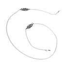 Silver Eyeglasses Sunglasses Holder Retainer Cord Necklace Chain String